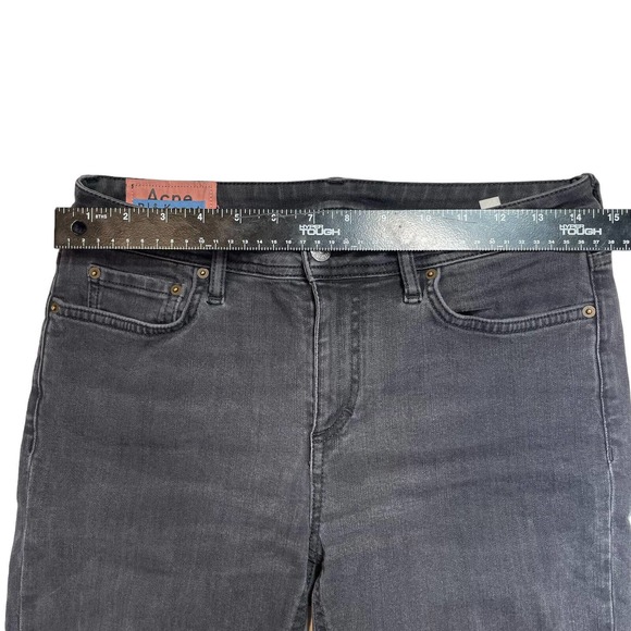 Acne Climb Stay Black Mid‎ Rise Bla Konst Skinny Leg Denim Jeans Size 27 - Picture 6 of 7
